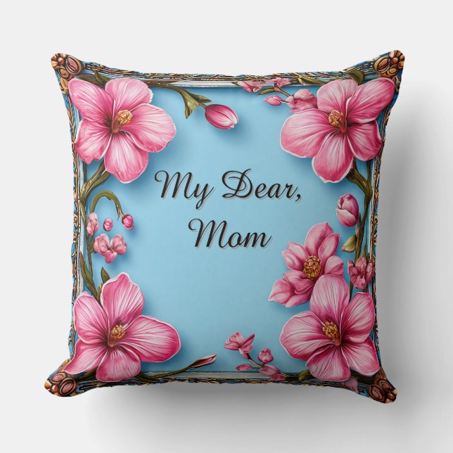 Coussin Cadre floral élégant (Recto)