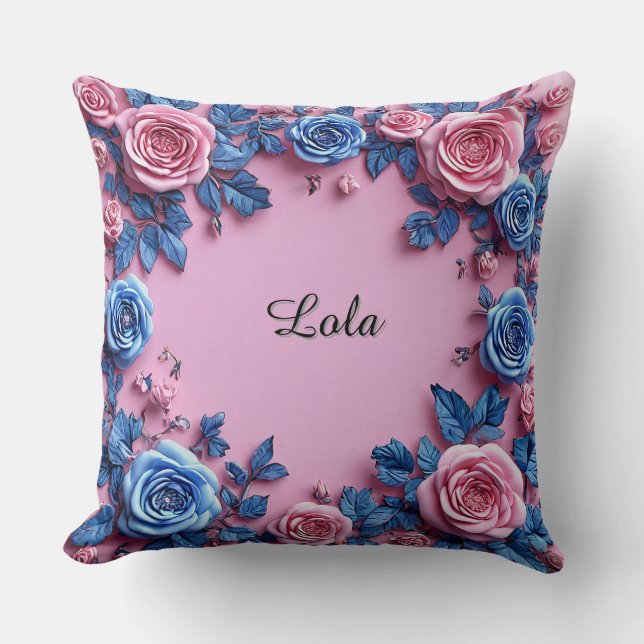 Coussin Cadre floral élégant (Recto)