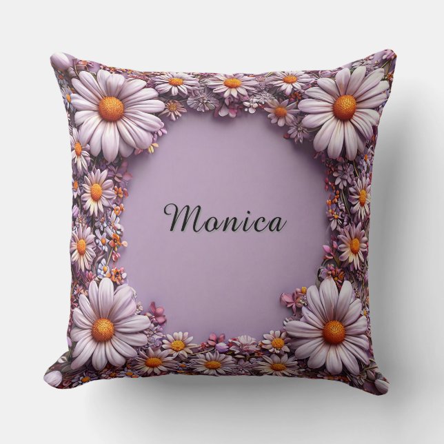 Coussin Cadre floral élégant (Recto)