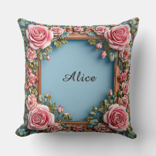 Coussin Cadre floral élégant