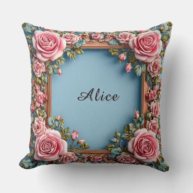 Coussin Cadre floral élégant (Recto)