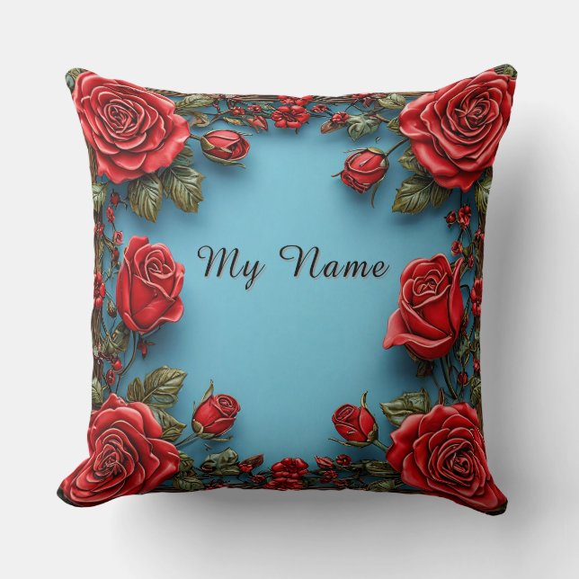 Coussin Cadre floral élégant (Recto)