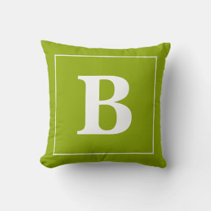 Coussin Cadre Monogramme personnalisé minimaliste moderne