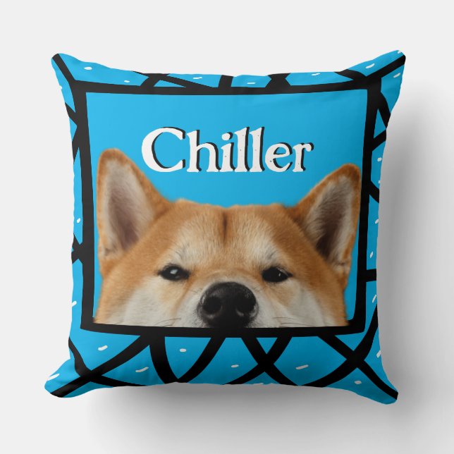 Coussin Cadre photo customisé Akita (Recto)