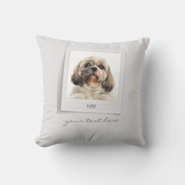 Coussin Cadre photo d'anniversaire de l'animal de compagni (Recto)