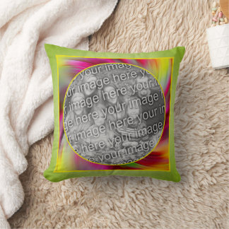Coussin Cadres Abstraits à perles de couleur Ajouter votre