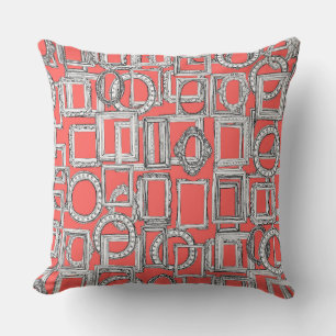 Coussin cadres d'image beaucoup de corail