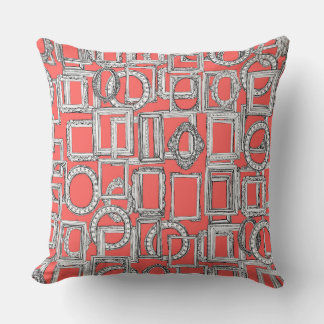 Coussin cadres d'image beaucoup de corail