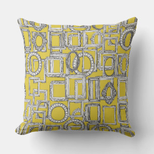 Coussin cadres d'image beaucoup de jaune