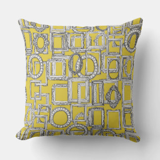 Coussin cadres d'image beaucoup de jaune
