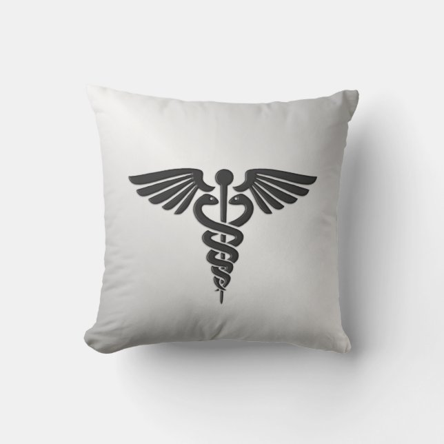 Coussin Caducée Médicale argenté (Recto)