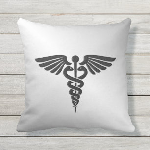 Coussin Caducée Médicale argenté