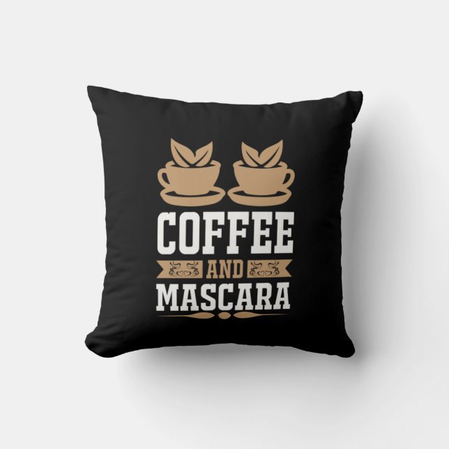 Coussin Café Art Café Et Mascara (Recto)
