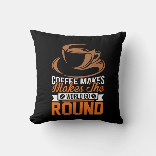 Coussin Café Art Café Faire Le Monde (Recto)
