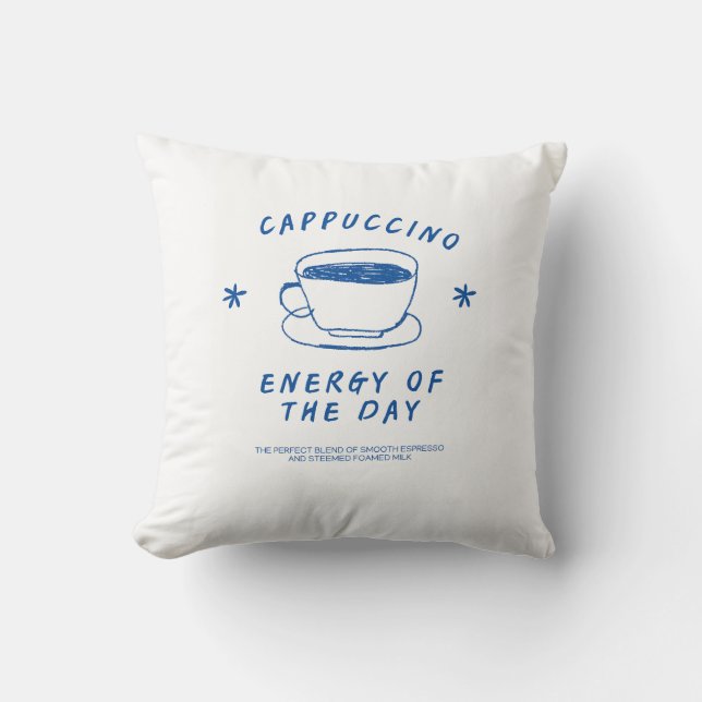 Coussin café Cappuccino | Drôle cadeau de l'amoure (Recto)