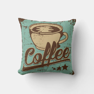 Coussin Café classique rétro Vert olive Vintage