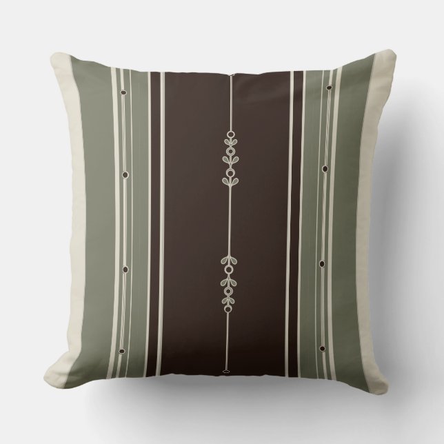 Coussin Café et Olivier (Recto)
