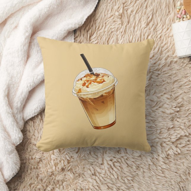 Coussin Café glacé au caramel et aux noix (Couverture)