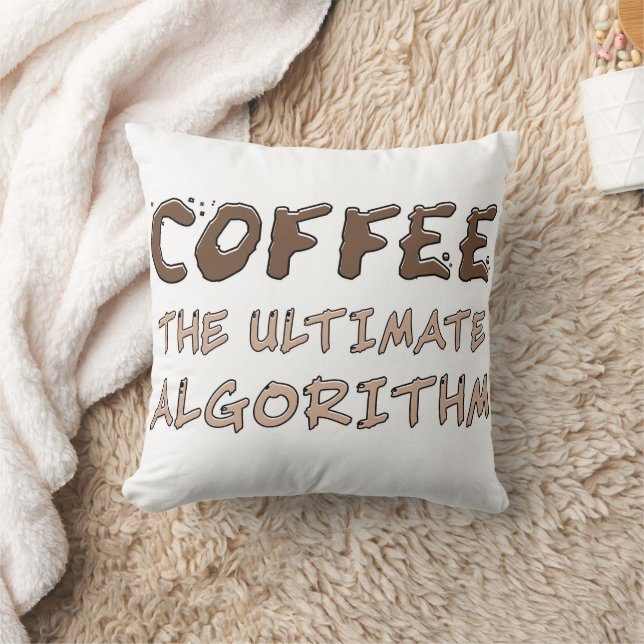 Coussin Café L'algorithme ultime Drôle de programmeur (Couverture)