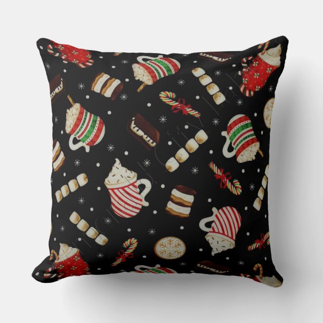 Coussin Café Latte Christmas Café Jeu d'oreiller (Recto)