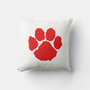 Coussin Café Paw Rouge