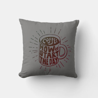 Coussin Café pour commencer votre journée T-shirt