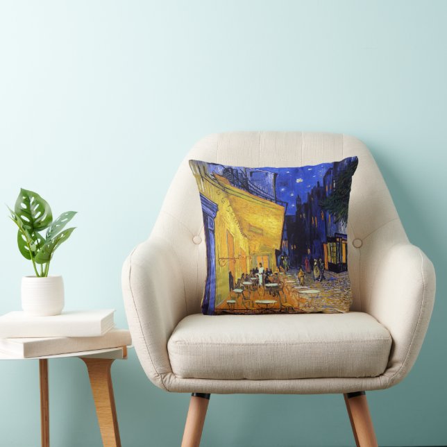 Coussin Café Terrasse Nuit France Vincent van Gogh (Chaise)