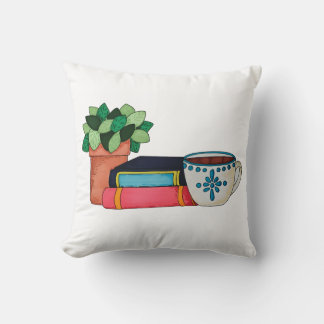 Coussin Café & un bon livre