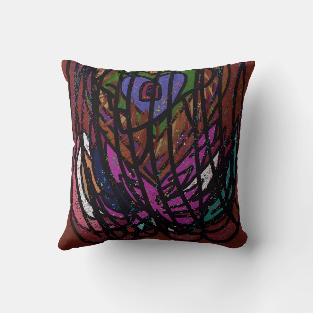 Coussin Caged Heart Throw Pillow (Verso)