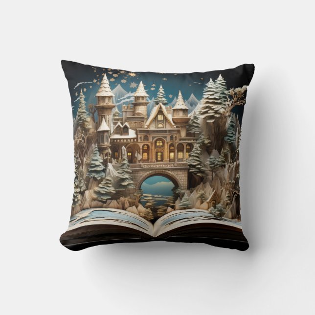 Coussin Cahier de Noël Castle Pop-Up Wonderland (Recto)