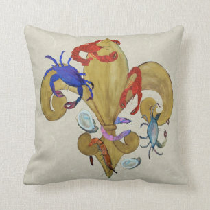 Coussin Cajun Fleur de lis lancer l'oreiller de l'art