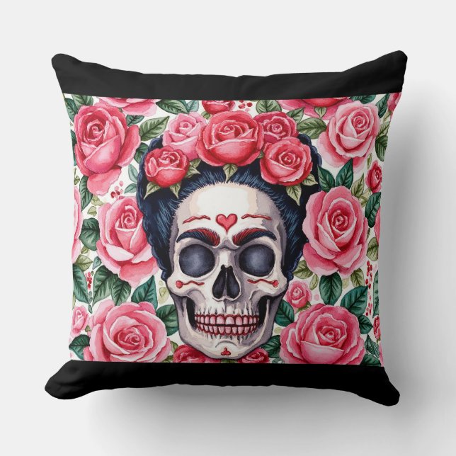 Coussin Calavera Bloom (Recto)