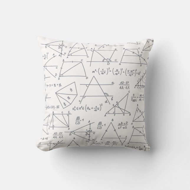 Coussin Calculs mathématiques écrits illustrations (Recto)