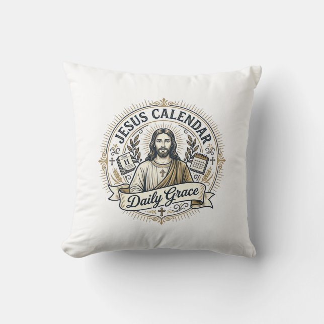 Coussin Calendrier de Jésus Grâce quotidienne Calendrier d (Recto)