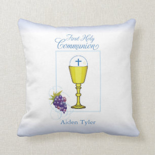 Coussin Calice de première communion garçon personnalisé a