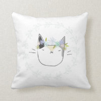 Calico Cat avec Fleurs sauvages