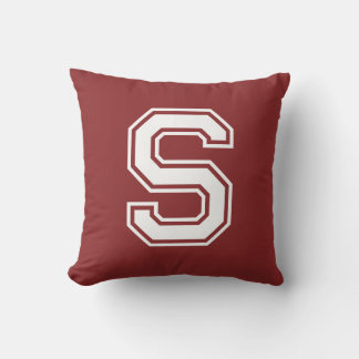 Coussin Caliente Red Custom Initiale Pillow