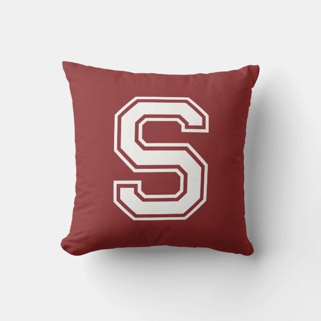 Coussin Caliente Red Custom Initiale Pillow (Recto)