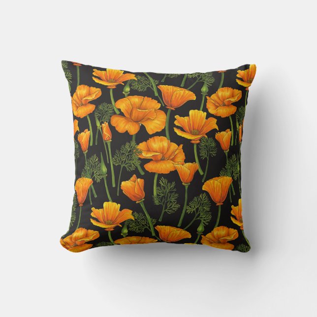 Coussin California poppy (Recto)