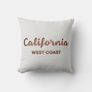 Coussin Californie Côte Ouest Beau Design Texte
