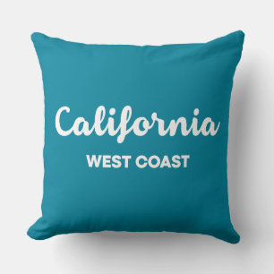 Coussin Californie Côte Ouest Nice Design Texte