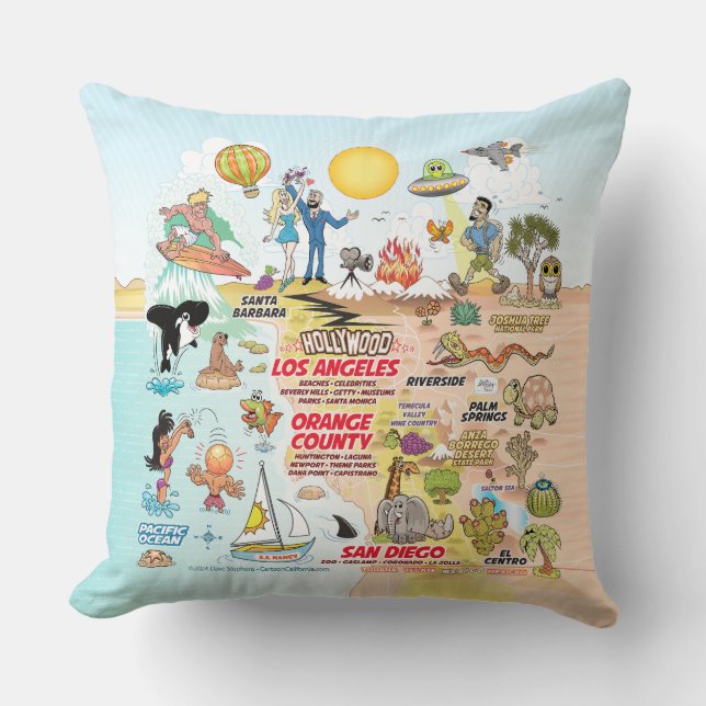 Coussin Californie du Sud (Recto)