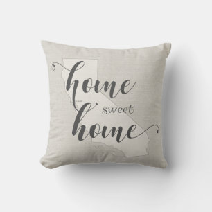 Coussin Californie - Home Sweet Home burlap look