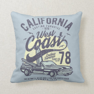 Coussin Californie West Coast Surf Paradise été