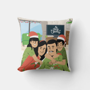 Coussin Câlin de Noël en famille