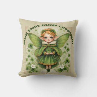 Coussin Câlins de fées irlandais verts Bonne nuit Bébé