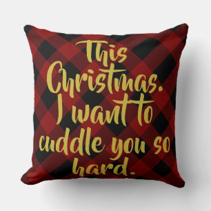 Coussin Câlins de Noël Plaid de Buffalo