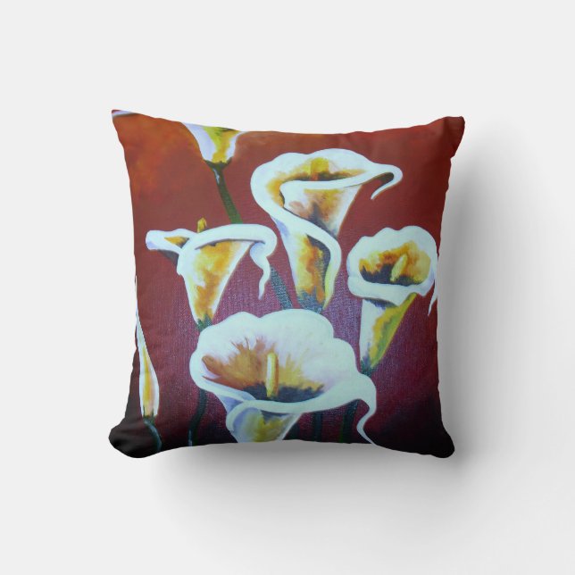 Coussin Calla Blanche Lit Des Fleurs De Coupe Artistique S (Recto)