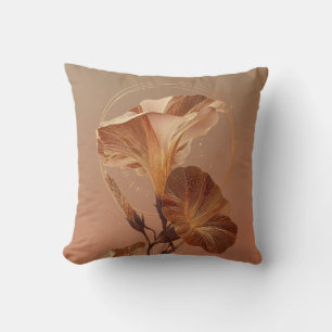 Coussin Calla Lily Botanique Orange Brûlé