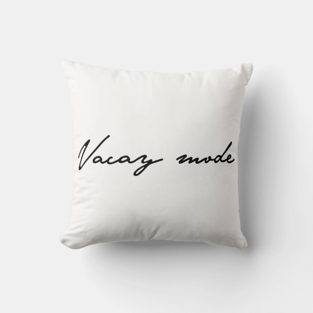 Coussin Calligraphie estivale en mode Vacay (Recto)